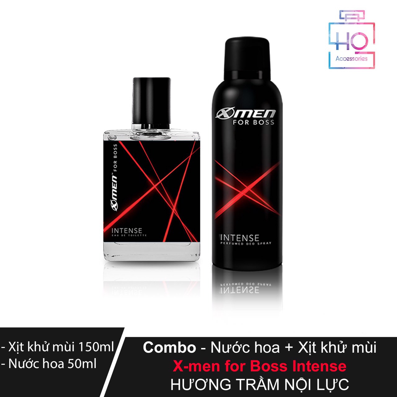 Combo Nước hoa Xmen For Boss 49ml và xịt toàn thân Xmen For Boss 150ml