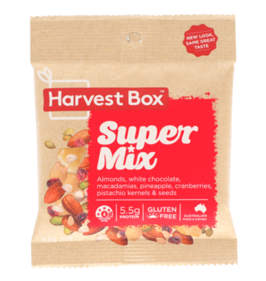Hạt dinh dưỡng mix trái cây Super Mix Snack Packs Harvest Box - Bịch 45g