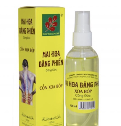 Cồn xoa bóp dạng xịt Mai Hoa Băng Phiến