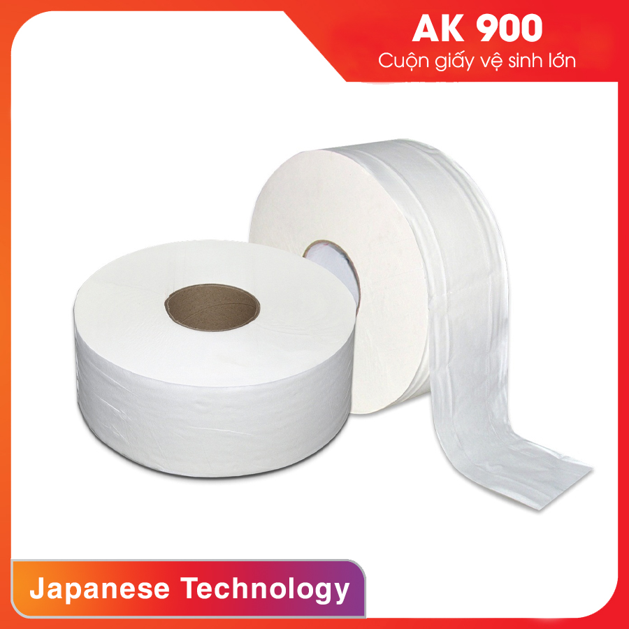 Combo 10 Cuộn giấy vệ sinh lớn AK900 2 lớp