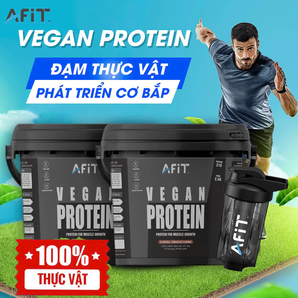 COMBO MUA 2 Tăng cơ giảm mỡ - whey vegan protein hạt ngũ cốc không đậu nành1kg
