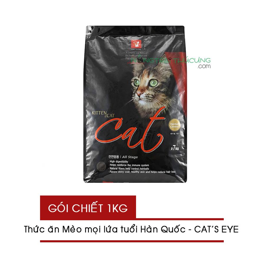 Hạt Cho Mèo Mọi Lứa Tuổi Cat Eye (Hàn Quốc) - Gói Chiết 1Kg - [Nông Trại Thú Cưng]