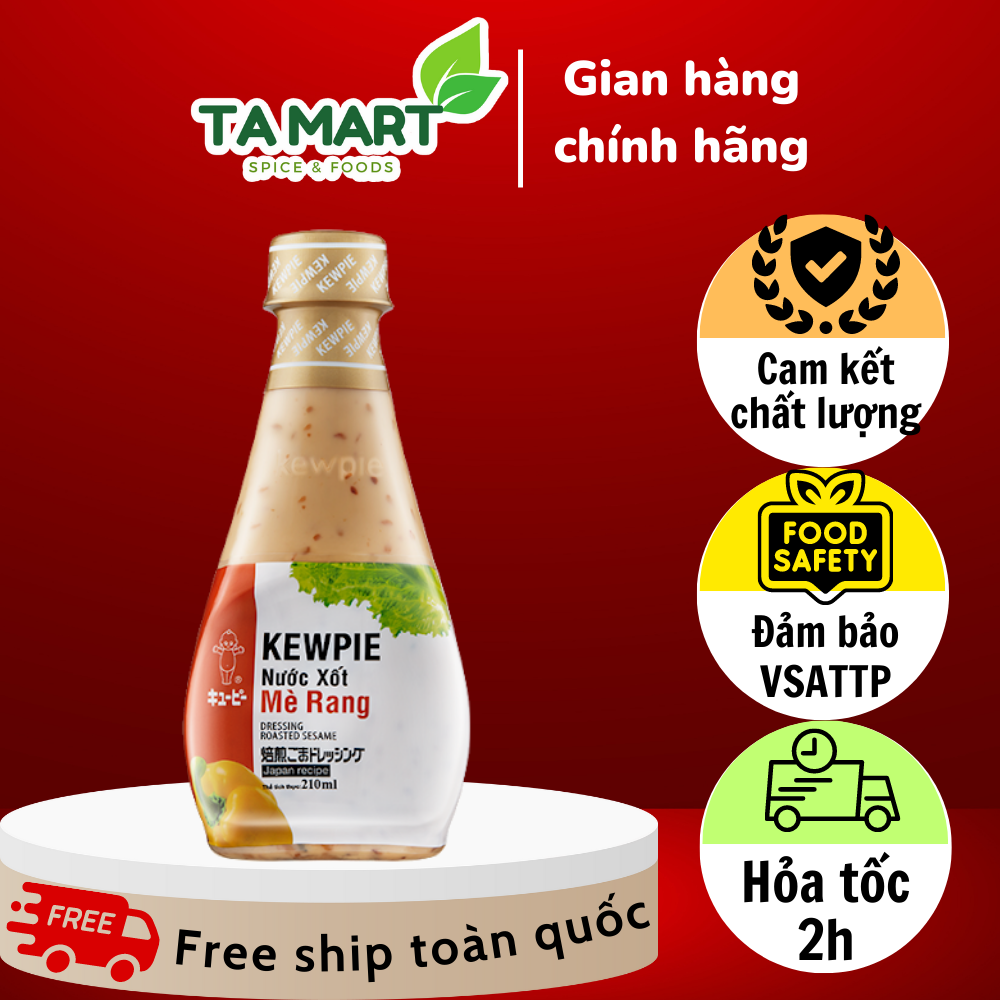 Xốt Salad Mè Rang Kewpie Thơm Ngon 210ml-- Dành Cho Người Giảm Cân KETO - Dressing Roasted Seasame