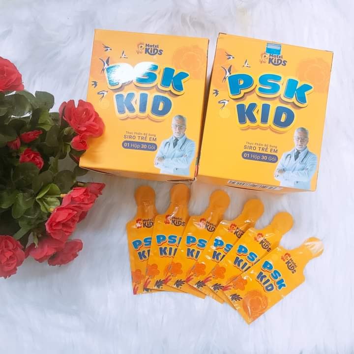 Siro ăn ngon psk kid siro trẻ em giúp phát triển toàn diện tăng sức đề kháng cho bé hộp 15 gói