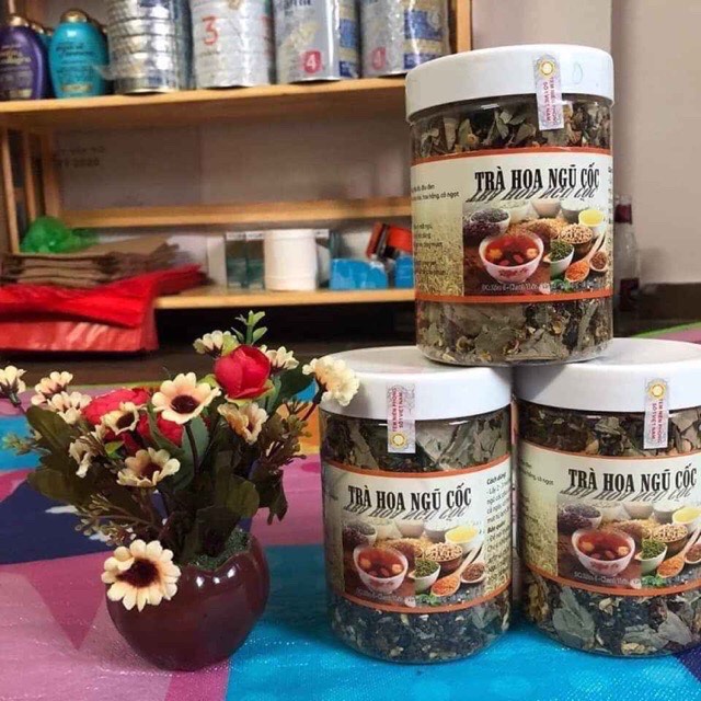 3 Hũ trà hoa ngũ cốc thanh nhiệt, kích sữa, thon gọn có tem niêm phong
