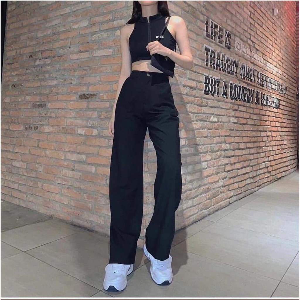 Quần tây baggy ống rộng simple pants unisex