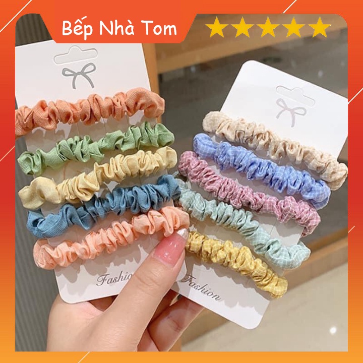 Dây Cột Tóc Màu Sắc Ngọt Ngào Phong Cách Hàn Quốc (1 Sợi)
