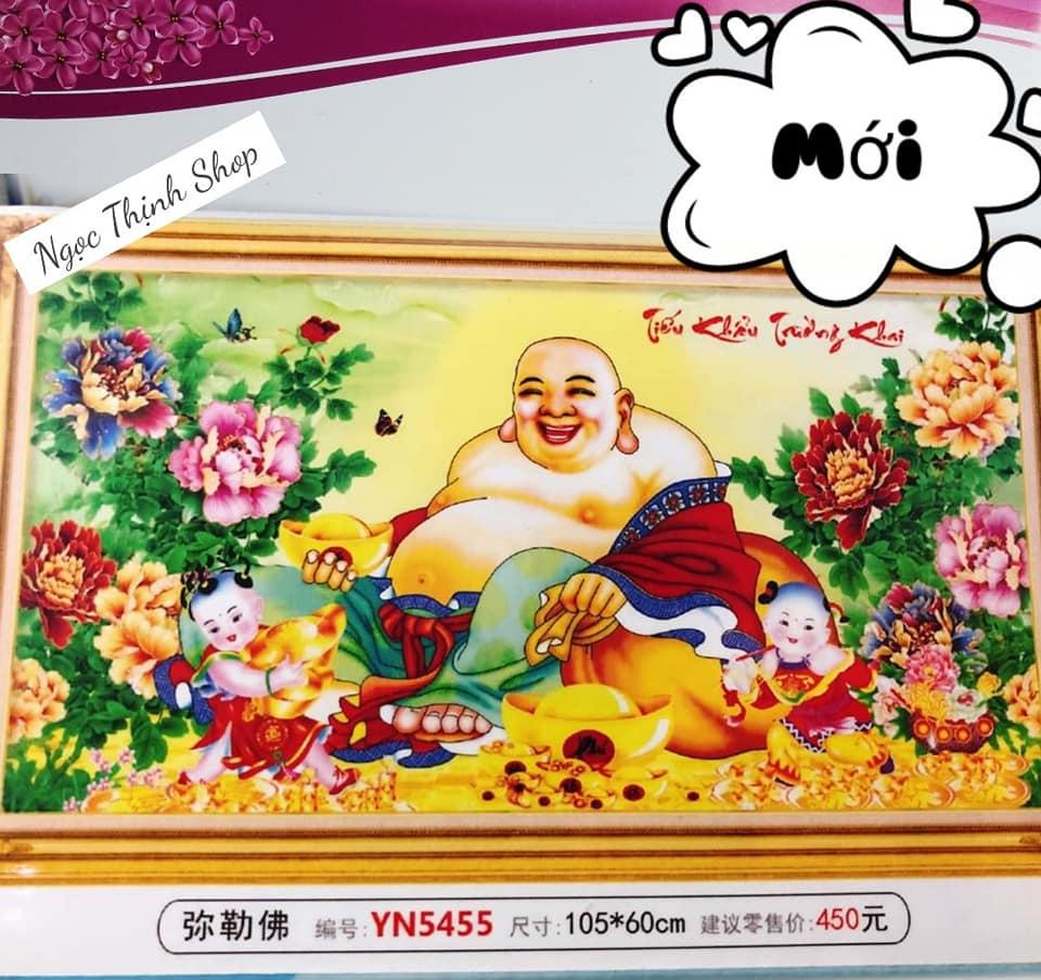 Tranh đính đá phật di lạc TIẾU KHẤU TRƯỜNG KHAI MIỆNG PHẬT CƯỜI MANG MAY MẮN BÌNH AN CHO Gia đình YN5455