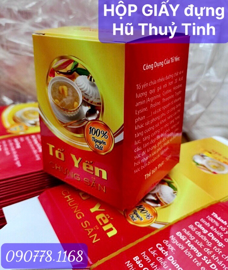 ⚡sale 25.8⚡combo 5 hộp giấy đựng 1 hủ yến 70ml