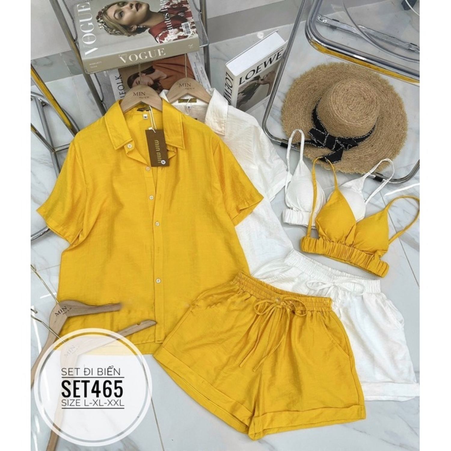 (60-90KG) MINSTORE BIGSIZE Set đi biển 3 chi tiết SET465