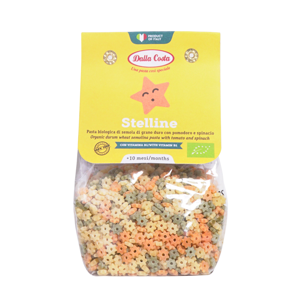 [HCM](date 06/2024 - 10/2024) Nui Rau Củ Hữu Cơ Cho Bé Hình Sao 200g Organic Baby Pasta Stelline (Ý)