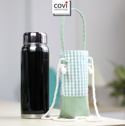 Túi đựng bình giữ nhiệt, túi đựng bình nước vải canvas thiết kế thời trang Covi