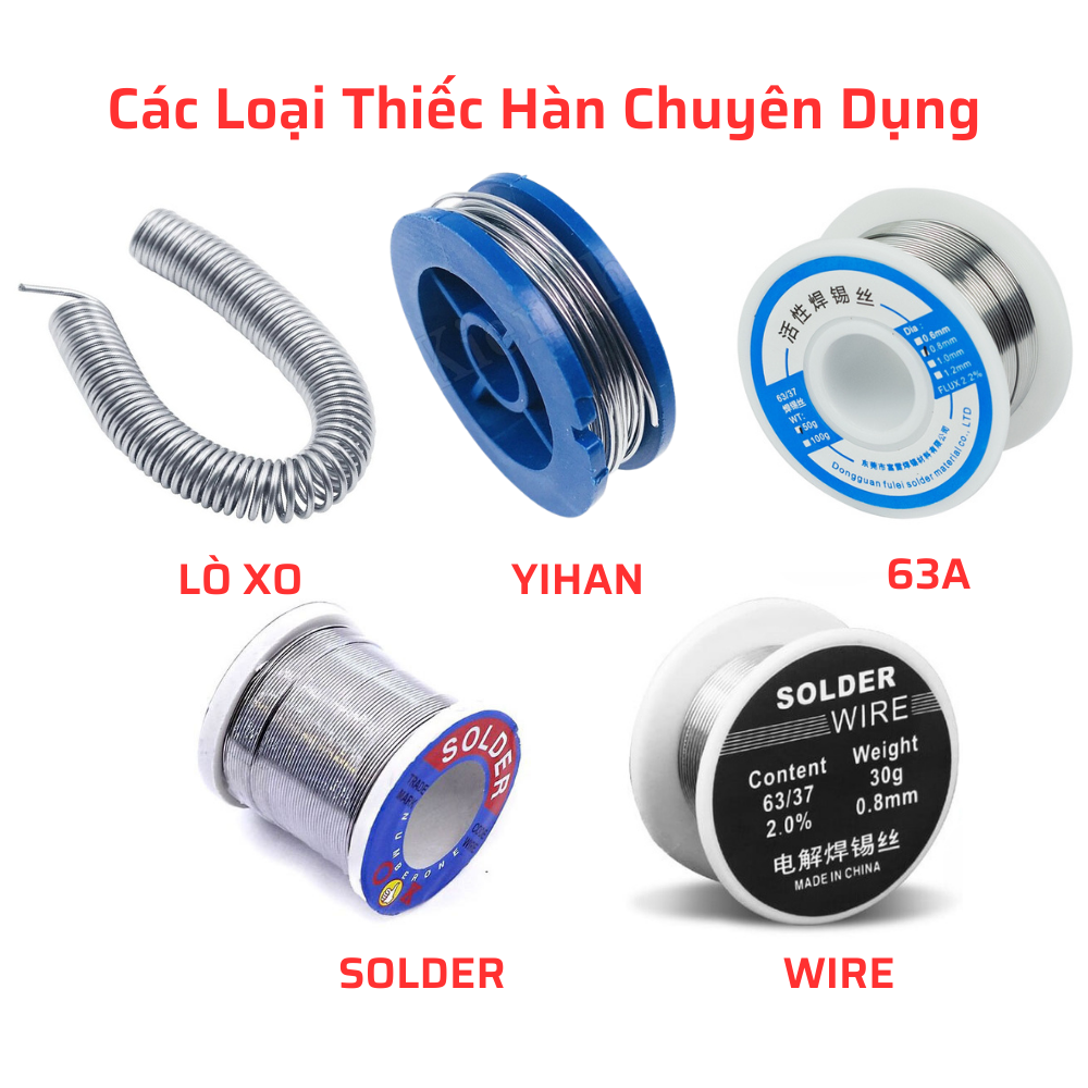Thiếc hàn phụ kiện cho mỏ hàn thiếc linh kiện điện tử