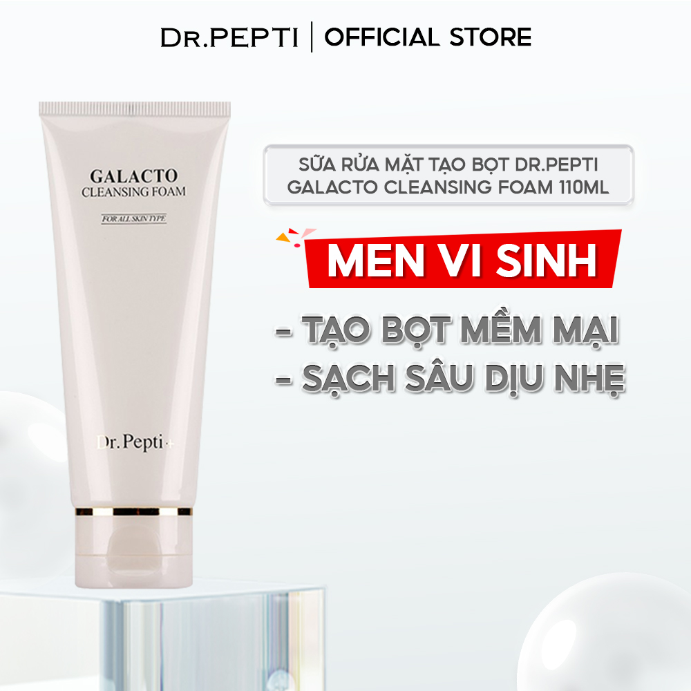 Sữa rửa mặt tạo bọt dr.pepti+ galacto cleansing foam 110ml