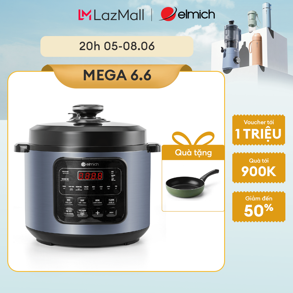 (MEGA 6.6)Nồi áp suất điện tử Elmich PCE-8571