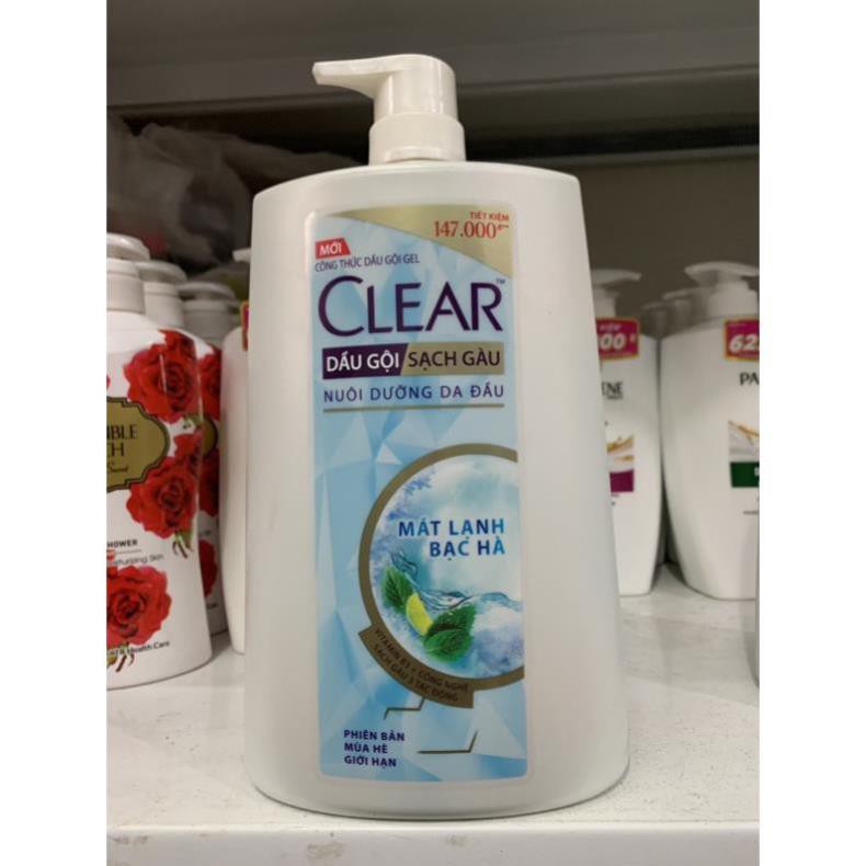 Dầu gội clear bạc hà/clear men 1.4kg/900g
