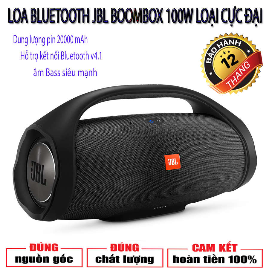 Loa Bluetooth JBL Boombox - Âm Thanh Siêu Bass Cực Mạnh, Treble Rời, Cộng Hưởng - Chống Nước IPX7 - 