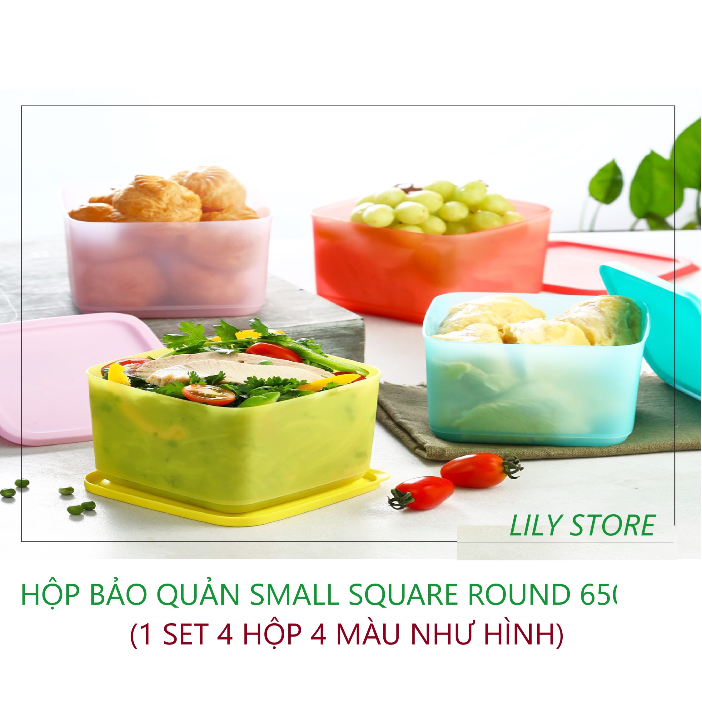 Tupperware Bộ hộp bảo quản thực phẩm Small Summer Fresh