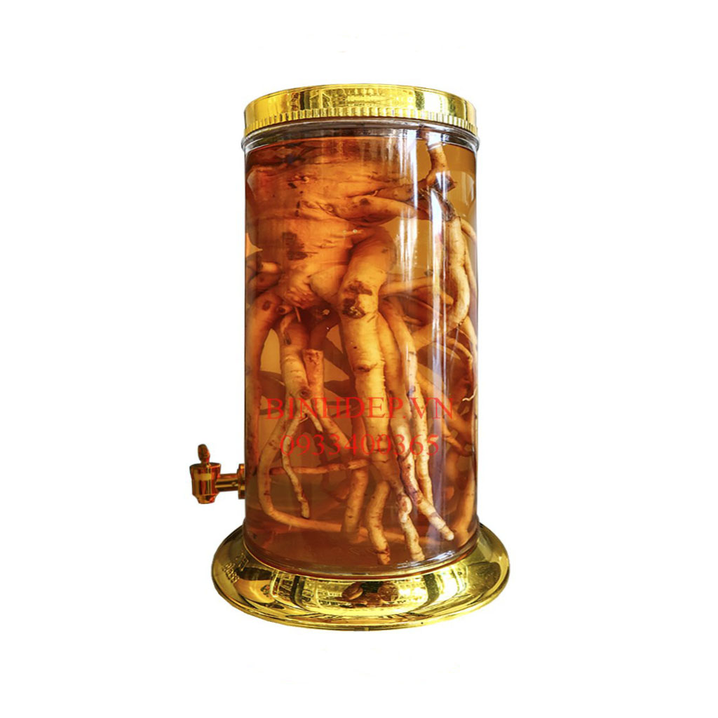 Bình thuỷ tinh ngâm rượu 5.8 lít có vòi cao cấp thương hiệu Phú Hoà xuất xứ Việt Nam