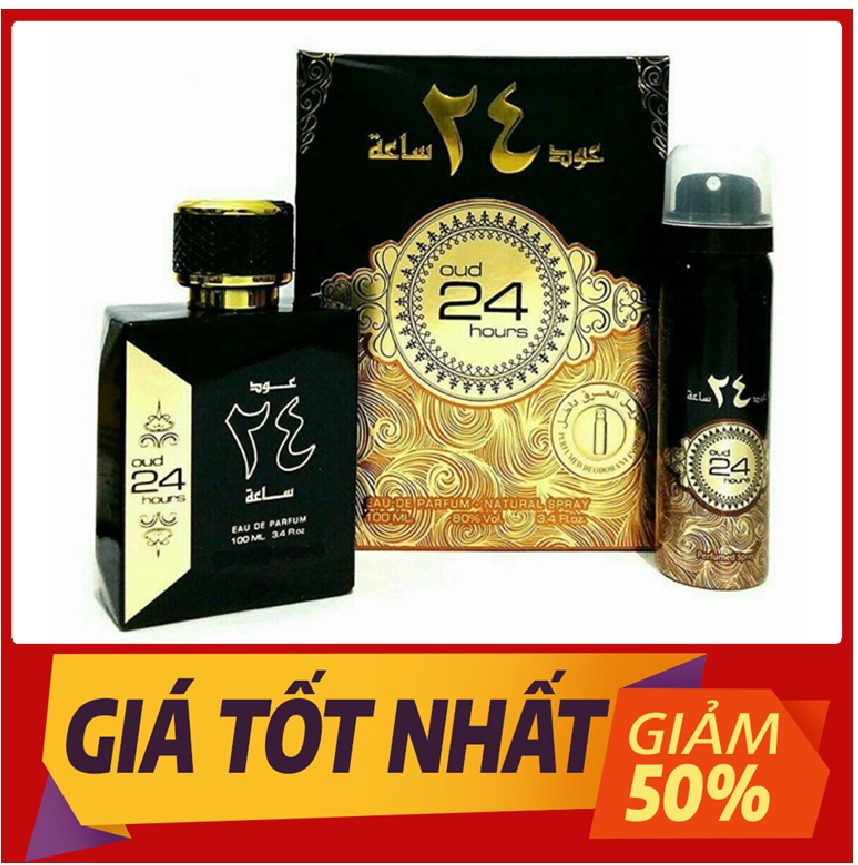 (RẺ VÔ ĐỊCH)Nước Hoa Dubai 24 Hours + Xịt Body 50ml Chính Hãng Bí Ẩn, Thu Hút