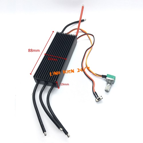 Mạch esc 800w điều tốc và đảo chiều cho động cơ brushless không chổi than, động cơ 3 pha 12v-24v