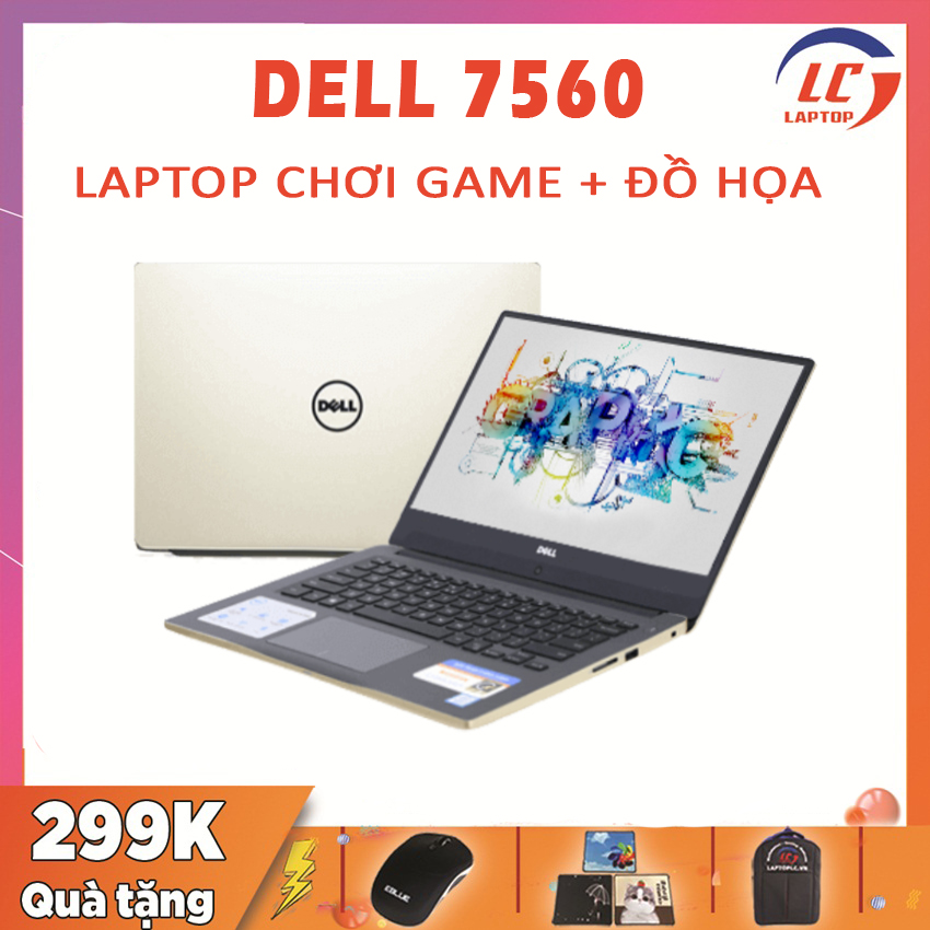 [Trả góp 0%] Laptop Chơi Game, Đồ Họa Dell Inspiron 7560, i5-7200U, RAM 4G, SSD 128G, VGA Nvidia 940MX, Màn 15.6 Full HD IPS, Viền Siêu Mỏng