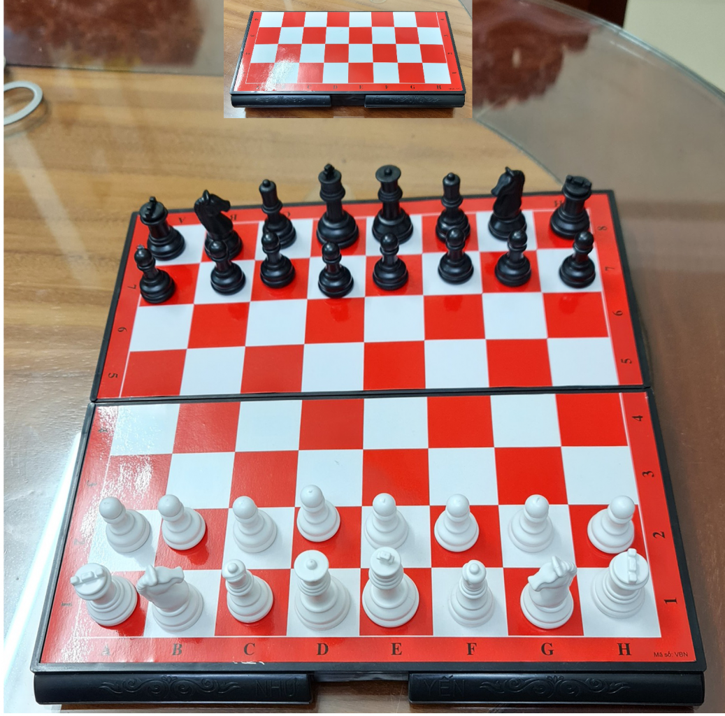 Bộ cờ vua xếp gọn kt 28 x 30cm - bộ cờ vua nhựa đúc cao cấp