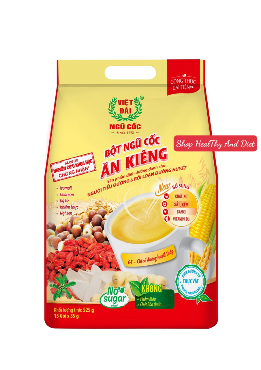 Bột Ngũ Cốc Ăn Kiêng Việt Đài 525g ( 15gói x 35gr)