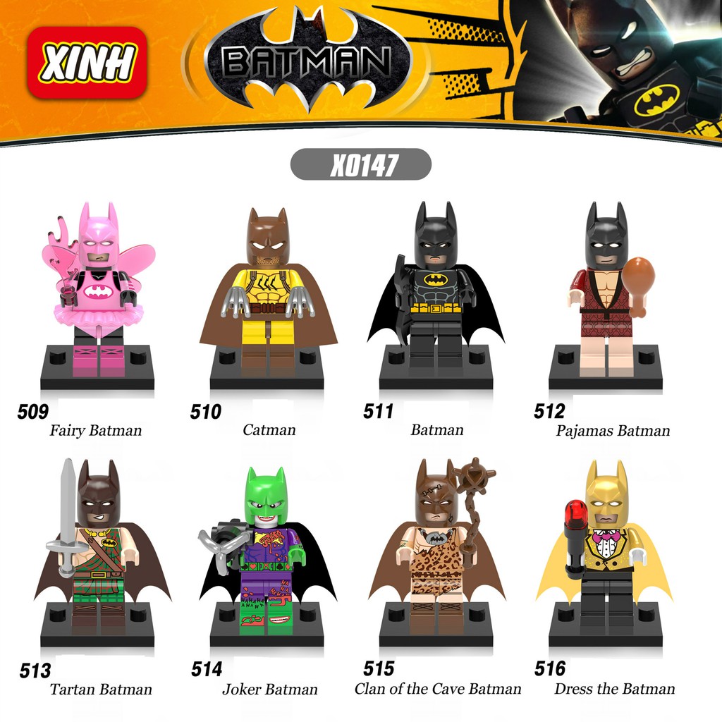 Minifigures các mẫu nhân vật người dơi x509-516