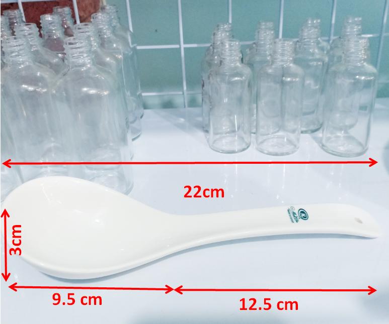 Combo 02 Muôi canh, muỗng canh gốm sứ cao cấp dài 22cm