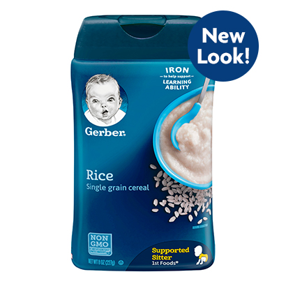 Bột ăn dặm cho bé gerber vị gạo 227 g . hộp nhựa