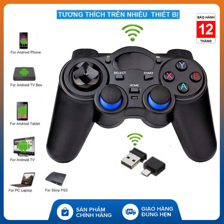 Tay cầm chơi game PC / Laptop / Điện Thoại / TV Android / TV Box - Tay cầm chơi game không dây USB Bluetooth 2.4G , tay cầm , tay cầm ps4 , tay cầm chơi game trên điện thoại , tay cầm chơi game pubg , tay cầm chơi game