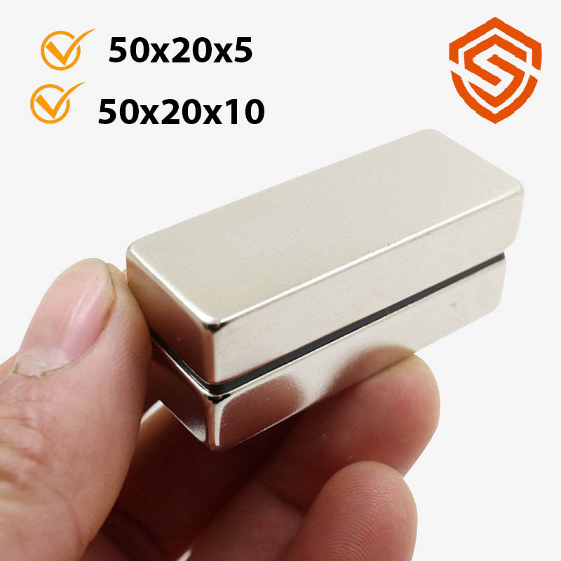 Nam châm chữ nhật 50x20x5/10mm loại nam châm đất hiếm