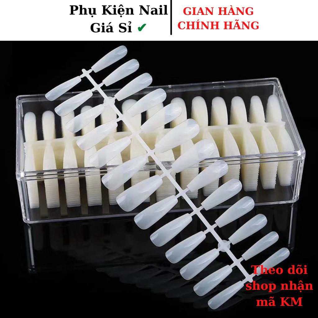 Móng úp phom thang hộp 520 pcs móng dẻo form dài đẹp chuẩn, không cần sửa phom