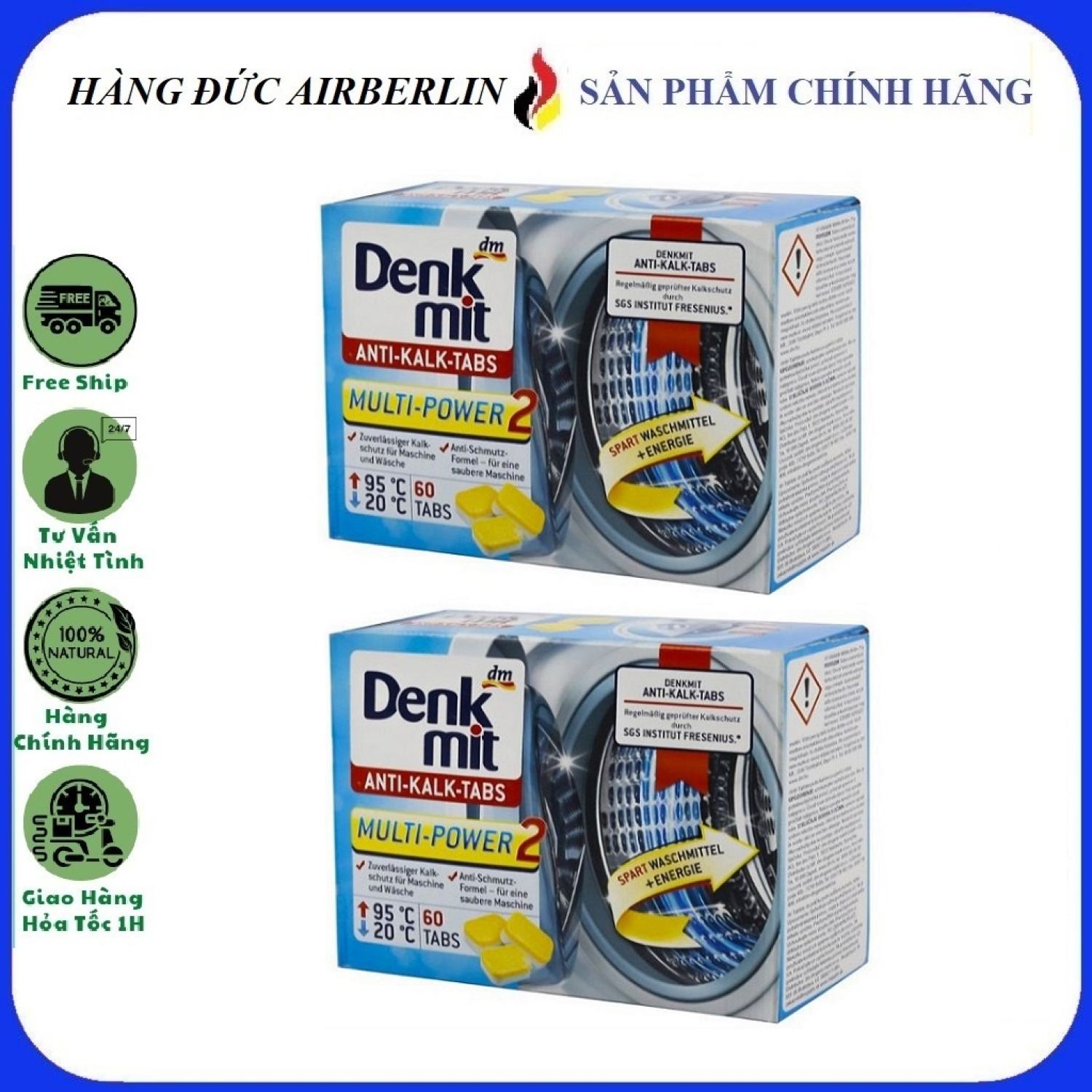 Chính Hãng Viên Tẩy lồng giặt Denkmit Đức