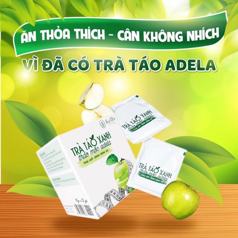 Trà Táo Xanh Thảo Mộc Adela hỗ trợ giảm cân đẹp da