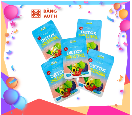 Tết - Viên khử mỡ giảm cân giấm táo Detox Cholesterol Thái Lan 60 viên-shop bằng auth