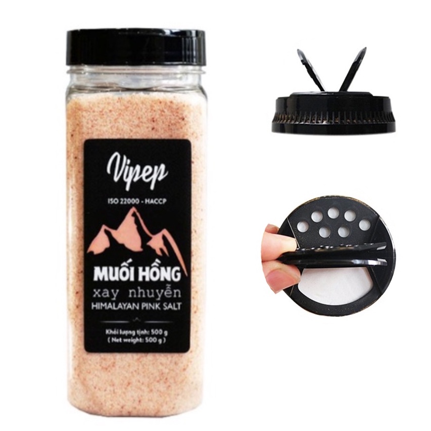 Muối hồng Himalaya Vipep Himalayan pink salt 500g - Hàng nhập khẩu Pakistan