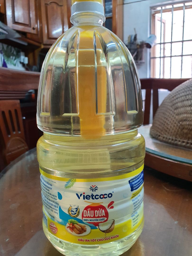 Dầu dừa tinh luyện vietcoco : chai 2 lít - 1 lít