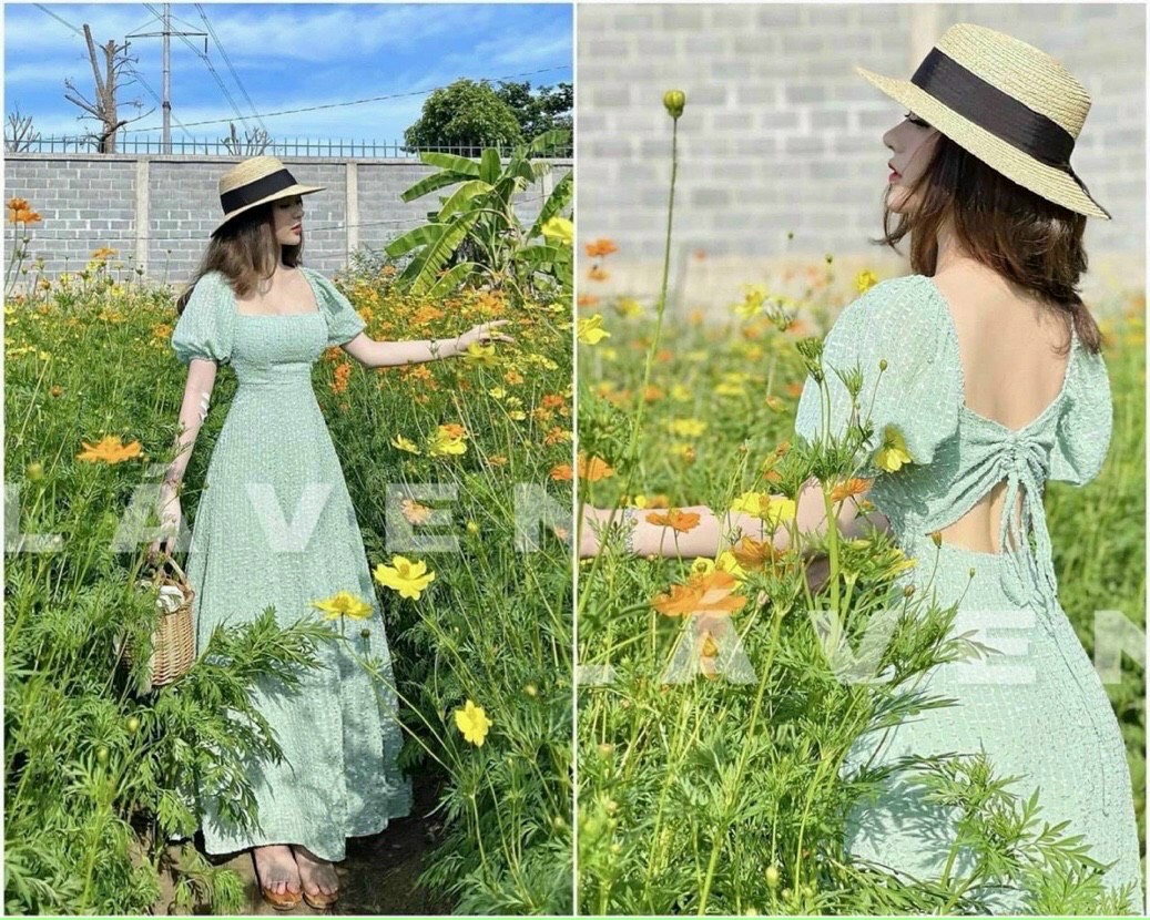 đầm maxi tiểu thư