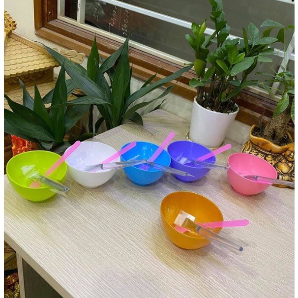 Bát trộn mặt nạ thìa chổi đắp mặt cho spa