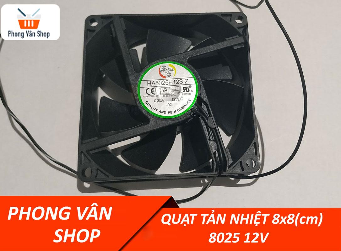 Quạt tản nhiệt 12v - kích thước 8x8 cm
