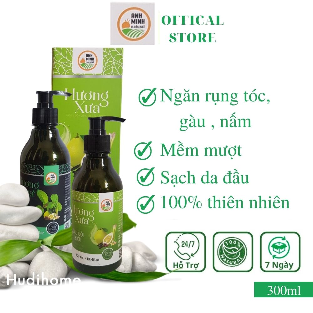 Dầu gội thảo mộc Hương Xưa giảm rụng tóc, gàu ngứa, kích thích mọc tóc - Hudihome