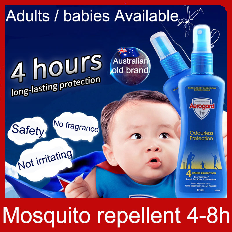 [Hiệu Quả Và An Toàn] Máy Đuổi Muỗi Aerogard Úc Máy Đuổi Muỗi Xịt Không Mùi Và Không Mùi, Dành Cho Bé, Trẻ Sơ Sinh Và Trẻ Em 175Ml