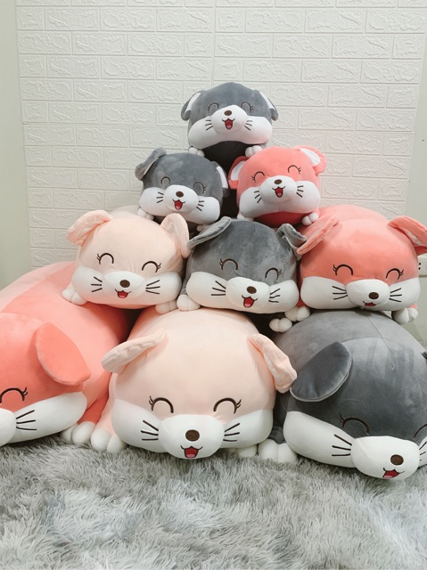 Gấu bông hình con chuột ngộ nghĩnh, cute - Gối ôm con chuột mềm mại, co dãn 4 chiều - Gấu bông Best Home