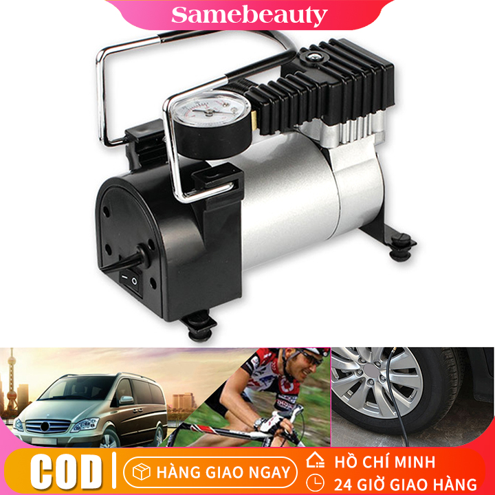 Máy bơm hơi điện 12v ,bơm lốp ô tô, xe máy ,bơm đa năng dùng điện 12v lõi đồng
