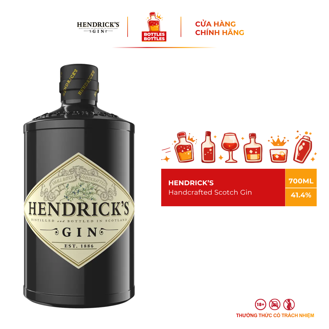CHÍNH HÃNG - Rượu Hendrick’s Gin Original 700ml - 41.4%