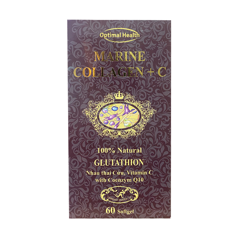 Viên Uống Đẹp Da Marine Collagen + C 100% Natural Glutathion với Vitamin C, nhau thai cừu và Coenzym Q10