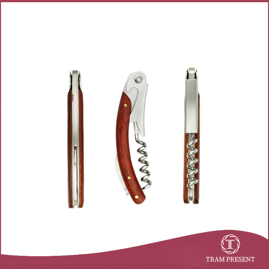 Mở rượu vang, đồ khui rượu vang, khui bia cán gỗ và inox
