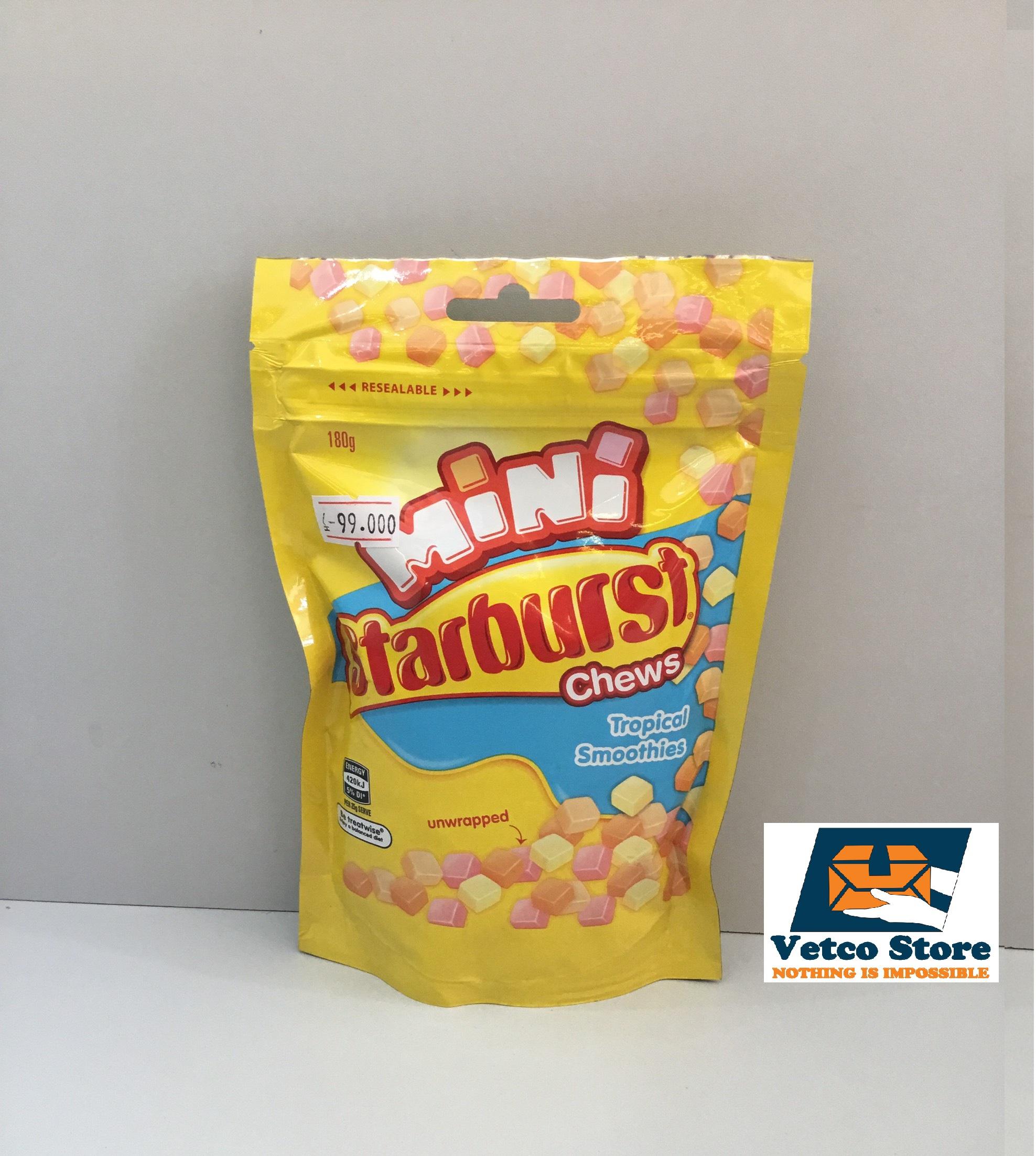 Kẹo dẻo Mini Starburst Chews - Tropical Smoothies